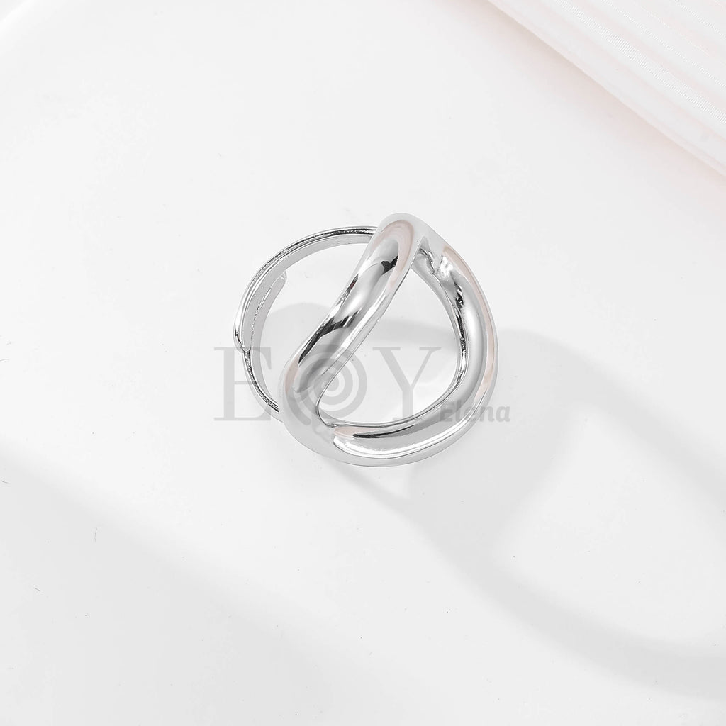 Anillo ajustable de aro irregular