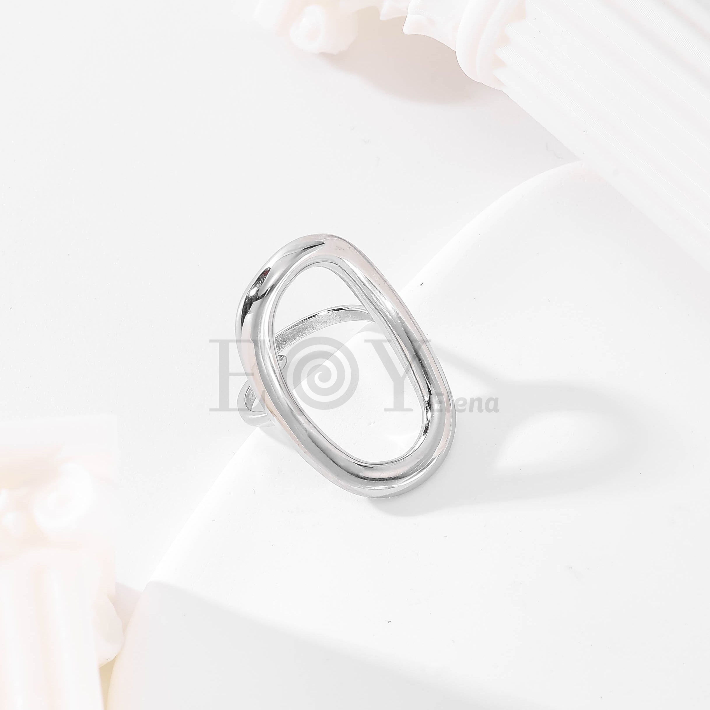 Anillo ajustable ovalado