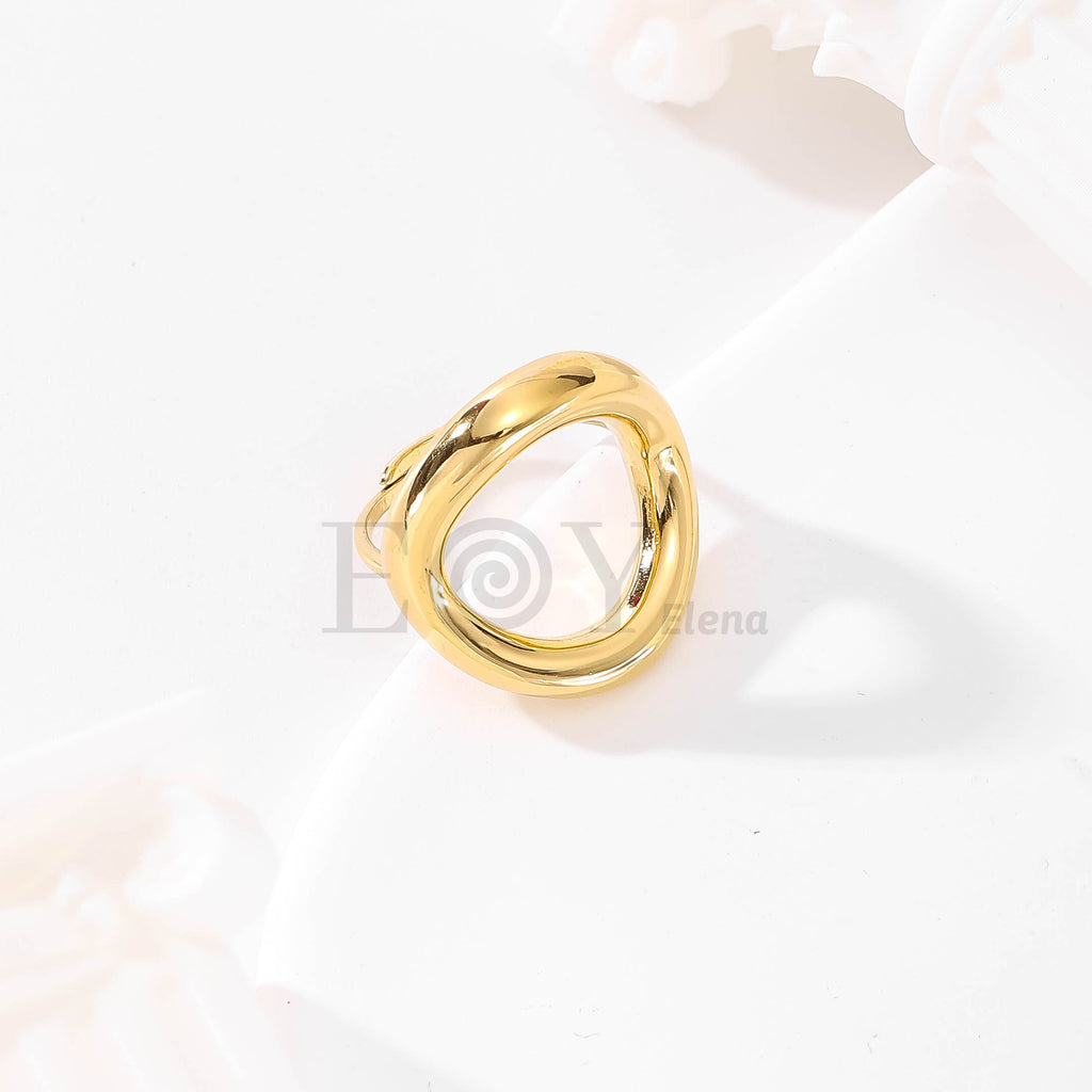 Anillo ajustable de aro irregular