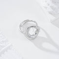 Anillo óvalo hueco ajustable acero