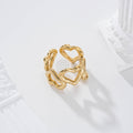 Anillo corazones acero