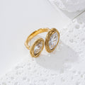 Anillo con doble piedra acero