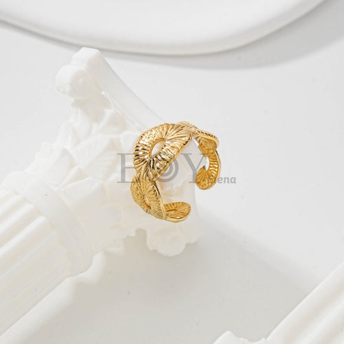 Anillos óvalos texturizados