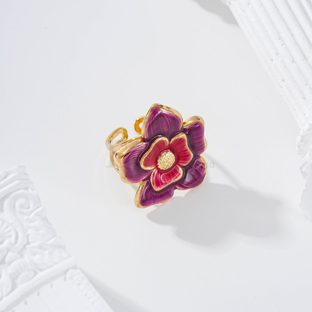 Anillo flor color
