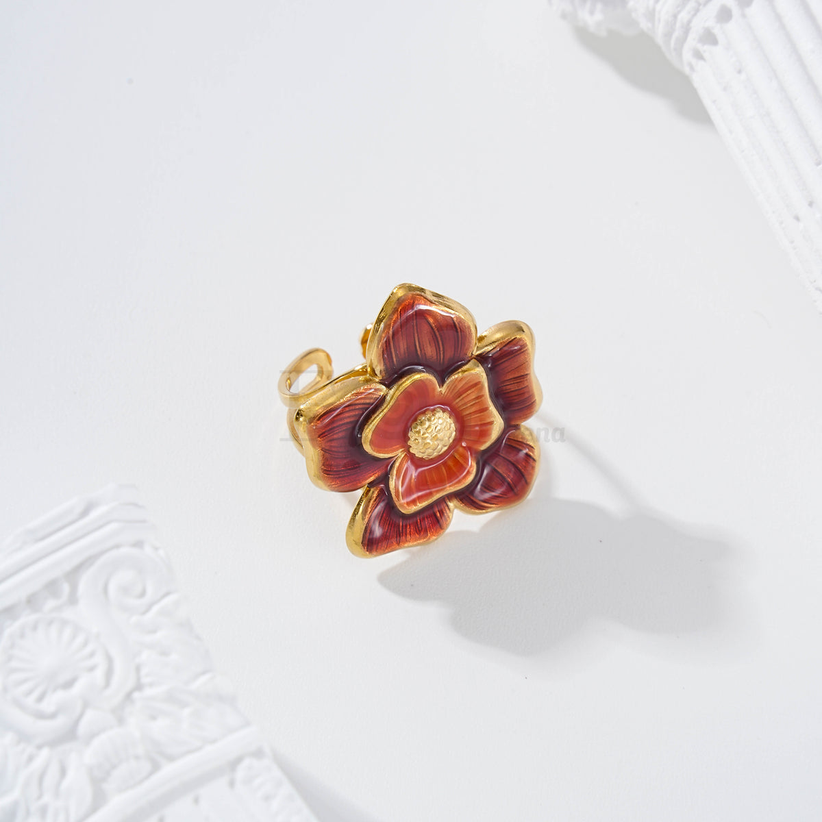 Anillo flor color