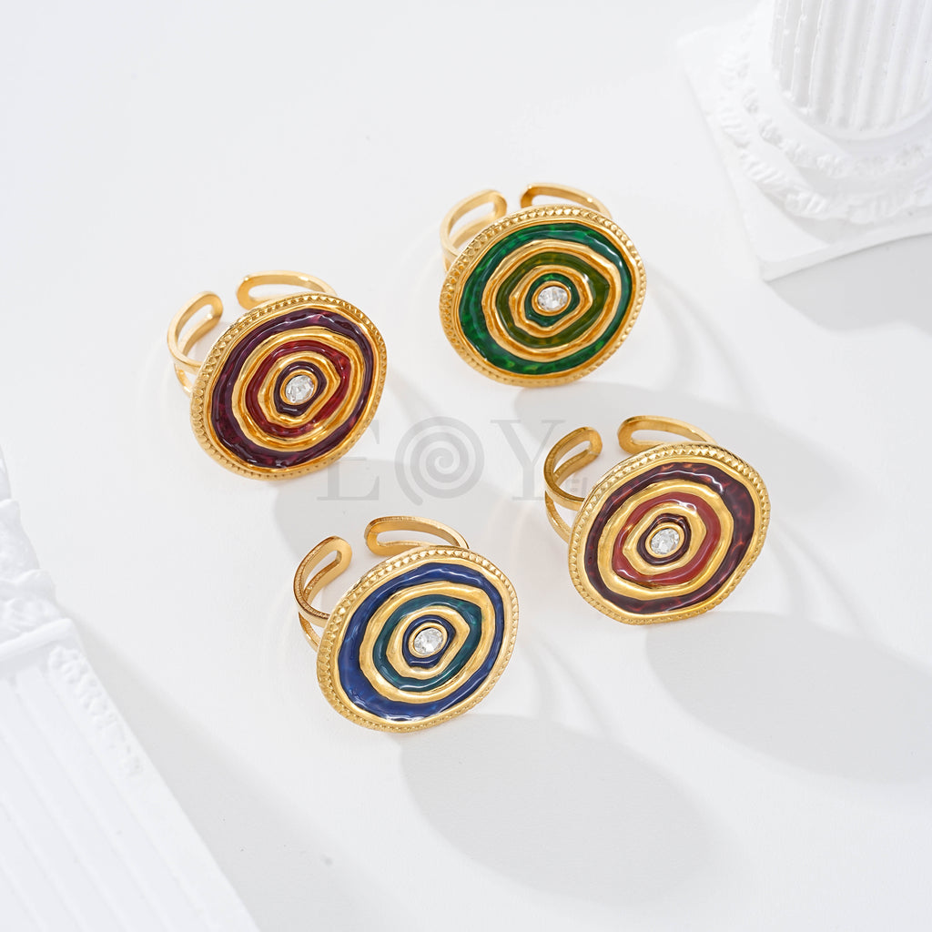 Anillo formas redonda co0lor