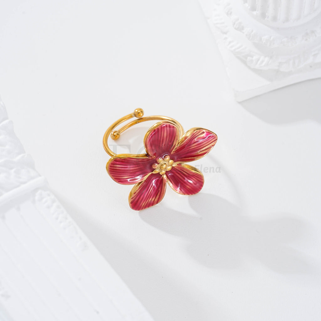 Anillo flor color
