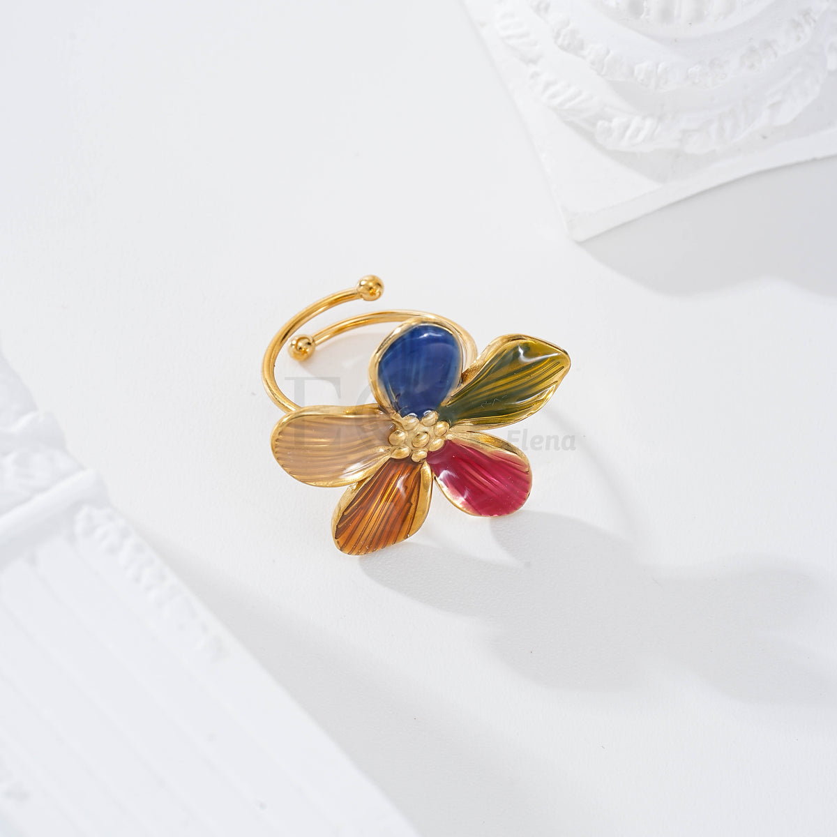 Anillo flor color
