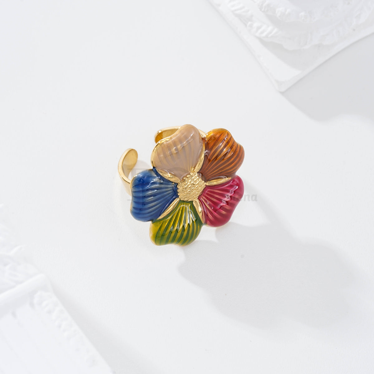 Anillo flor color