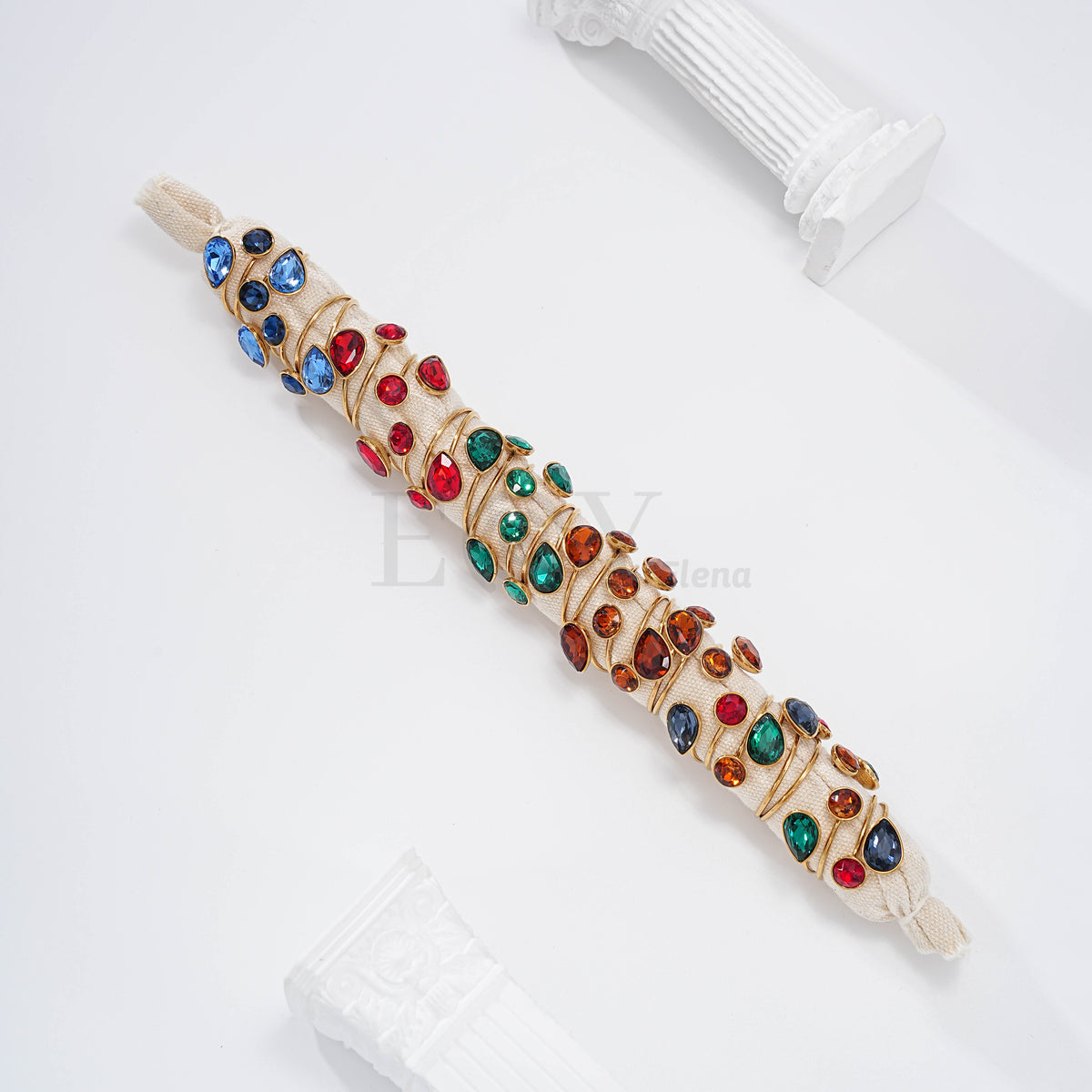 Pack anillos piedra gota colores acero