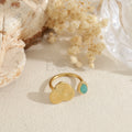 Anillo corazón y piedra color acro