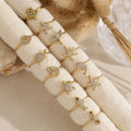 Pack anillos mar con circonitas acero