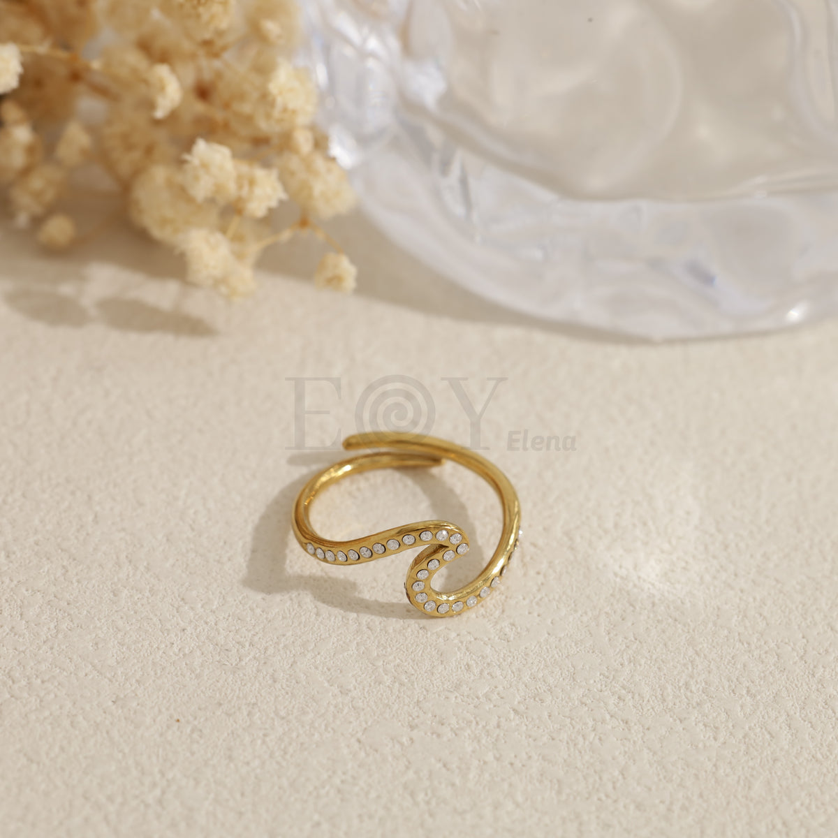 Anillo ola acero