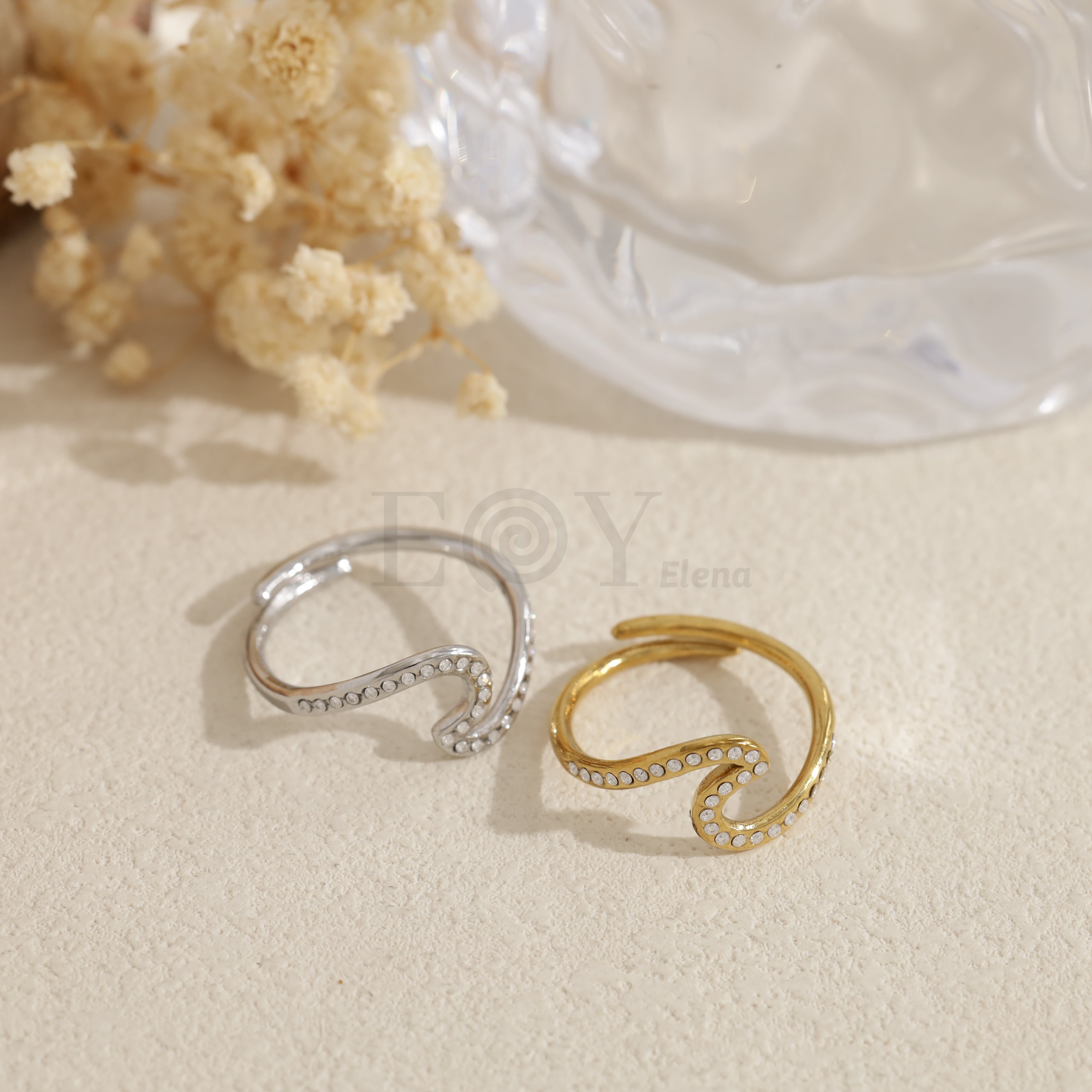 Anillo ola acero