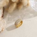 Anillo con circonitas acero