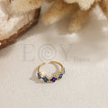 Anillo trébol color acero