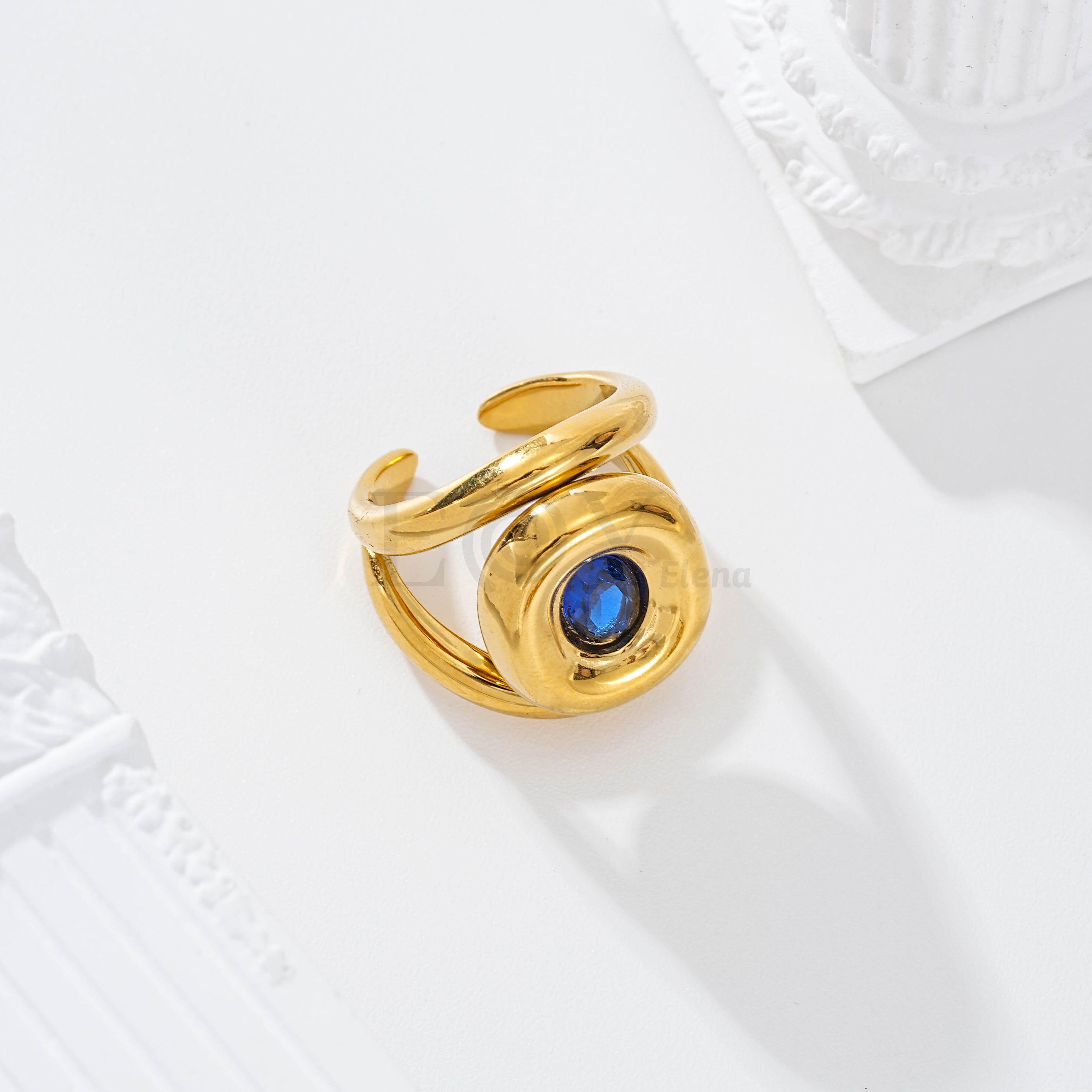 Anillo piedra color