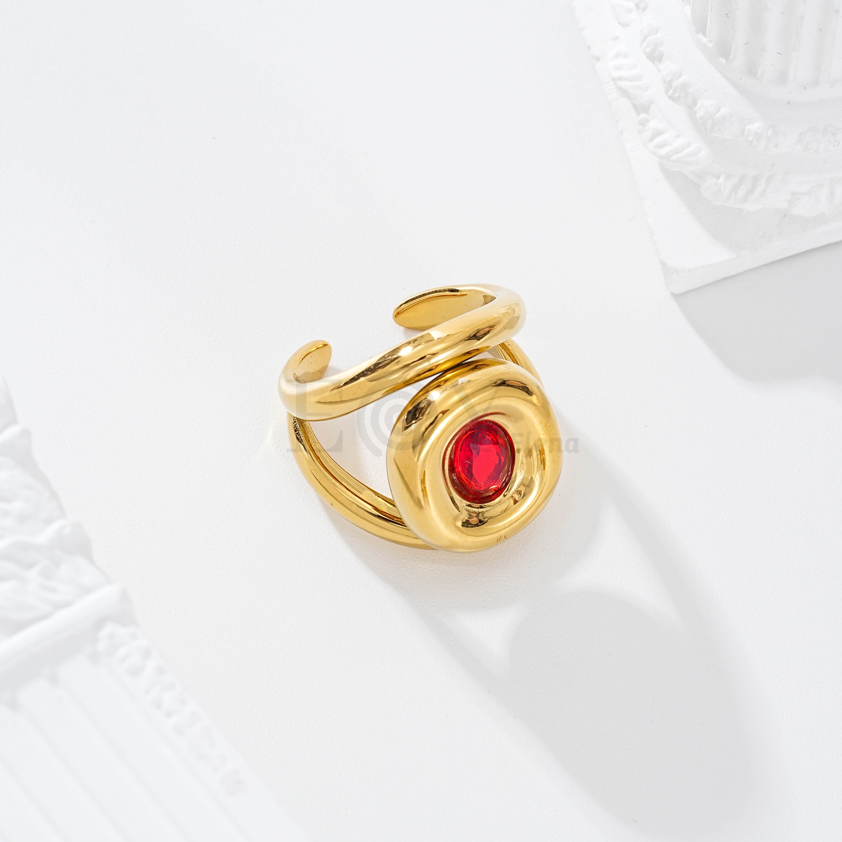 Anillo piedra color