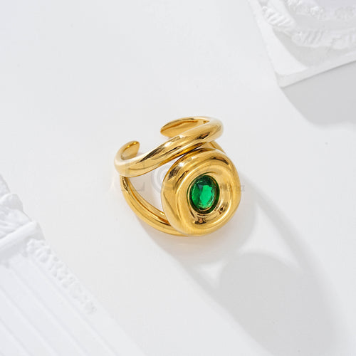 Anillo ajustable con piedra central