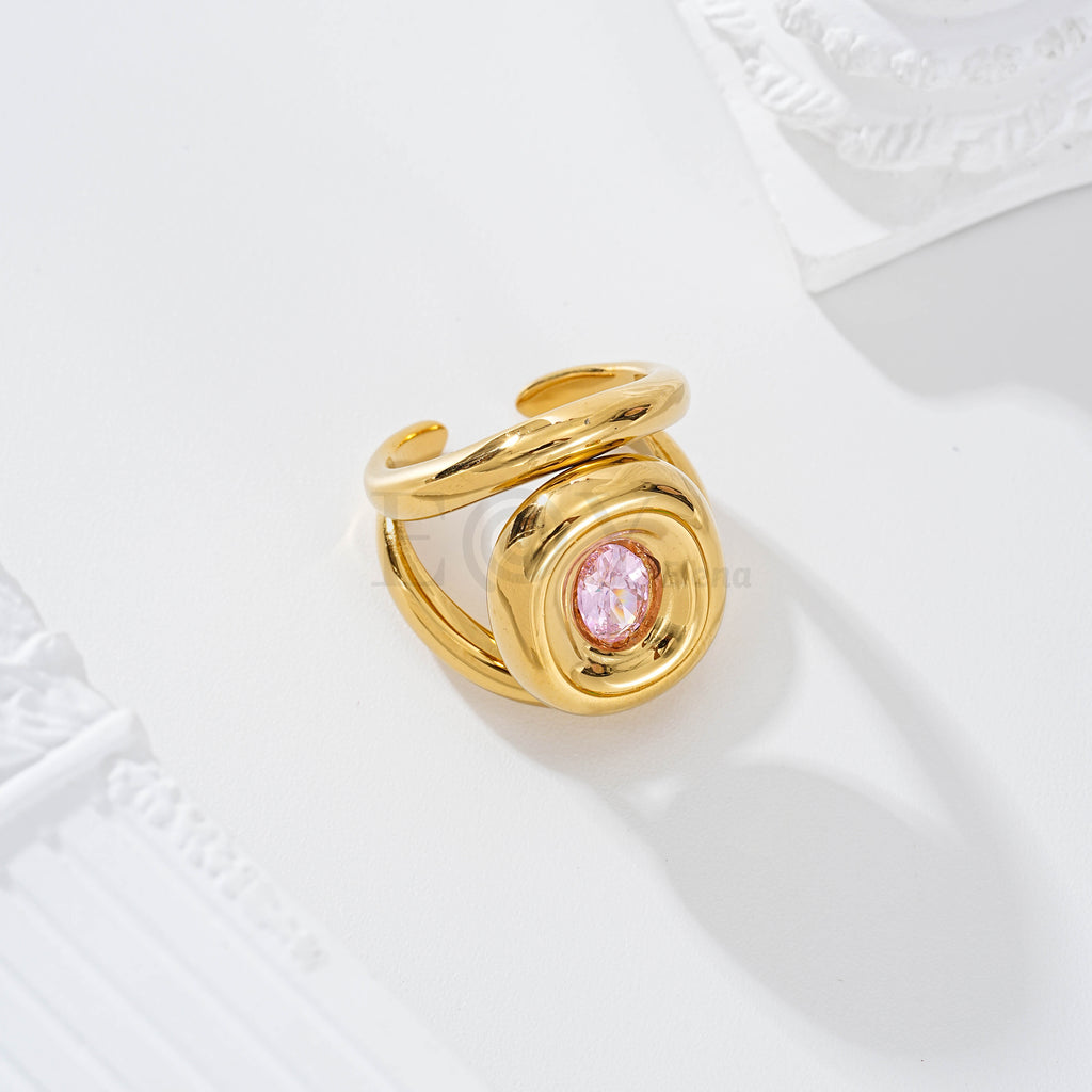 Anillo piedra color