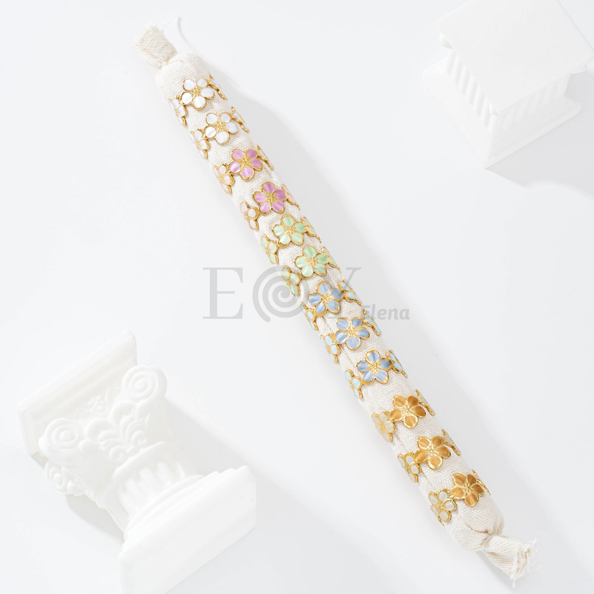Pack 12 anillos flor color