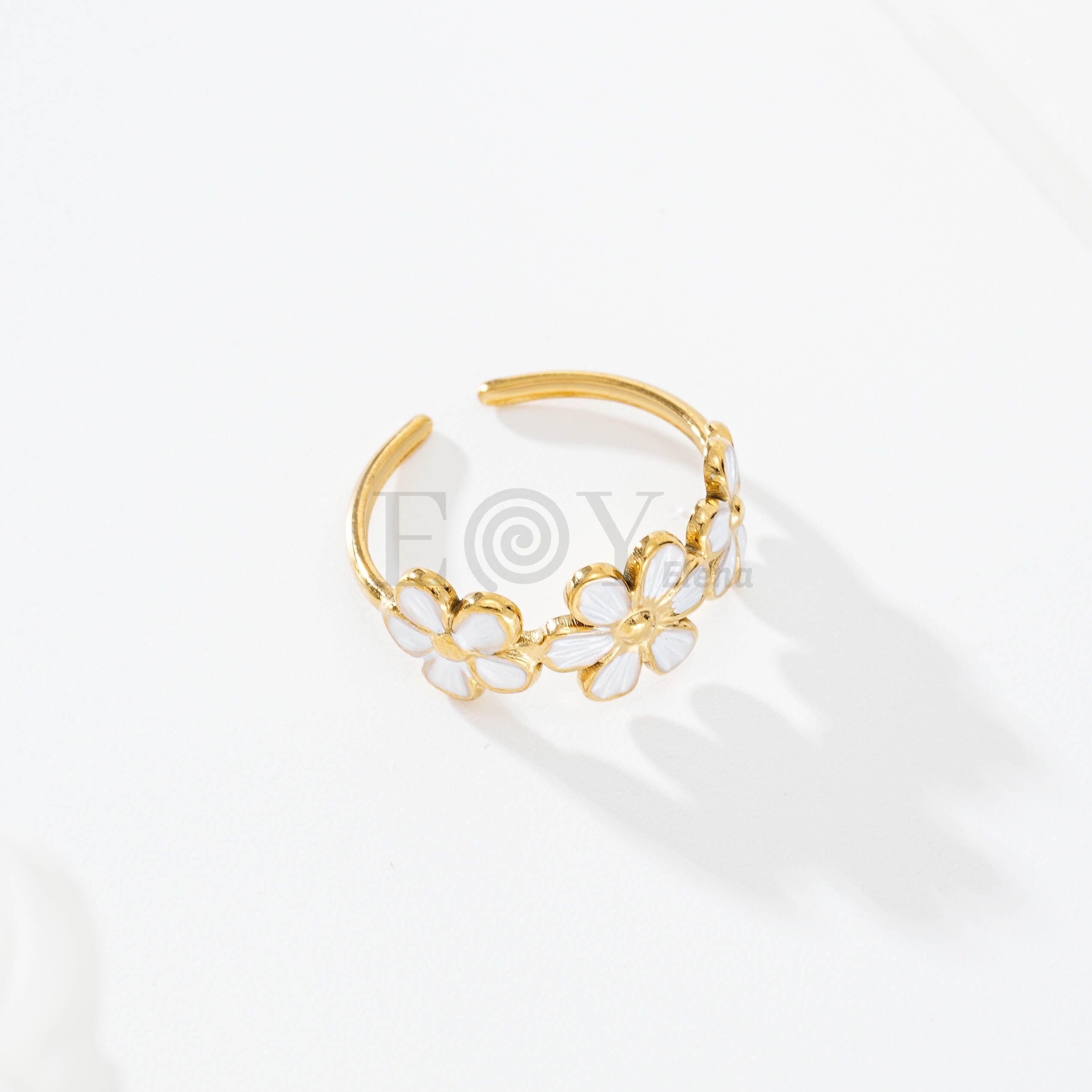 Anillo ajustable flor
