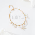 Tobilleras charms mar color acero