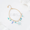 Tobilleras charms mar color acero
