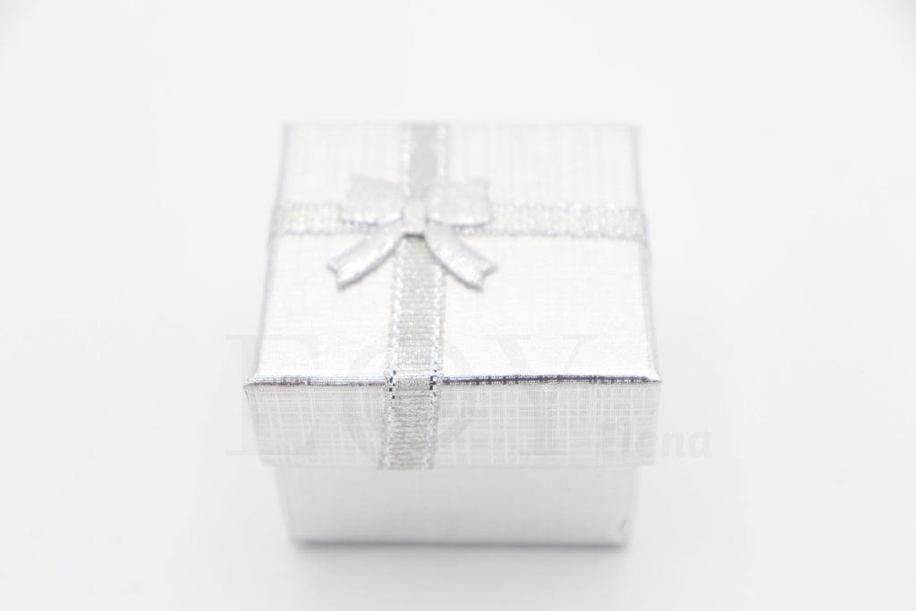 Cajitas anillo gris 5x5cm 24uds