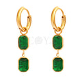 Pendientes aro con circonita rectangular