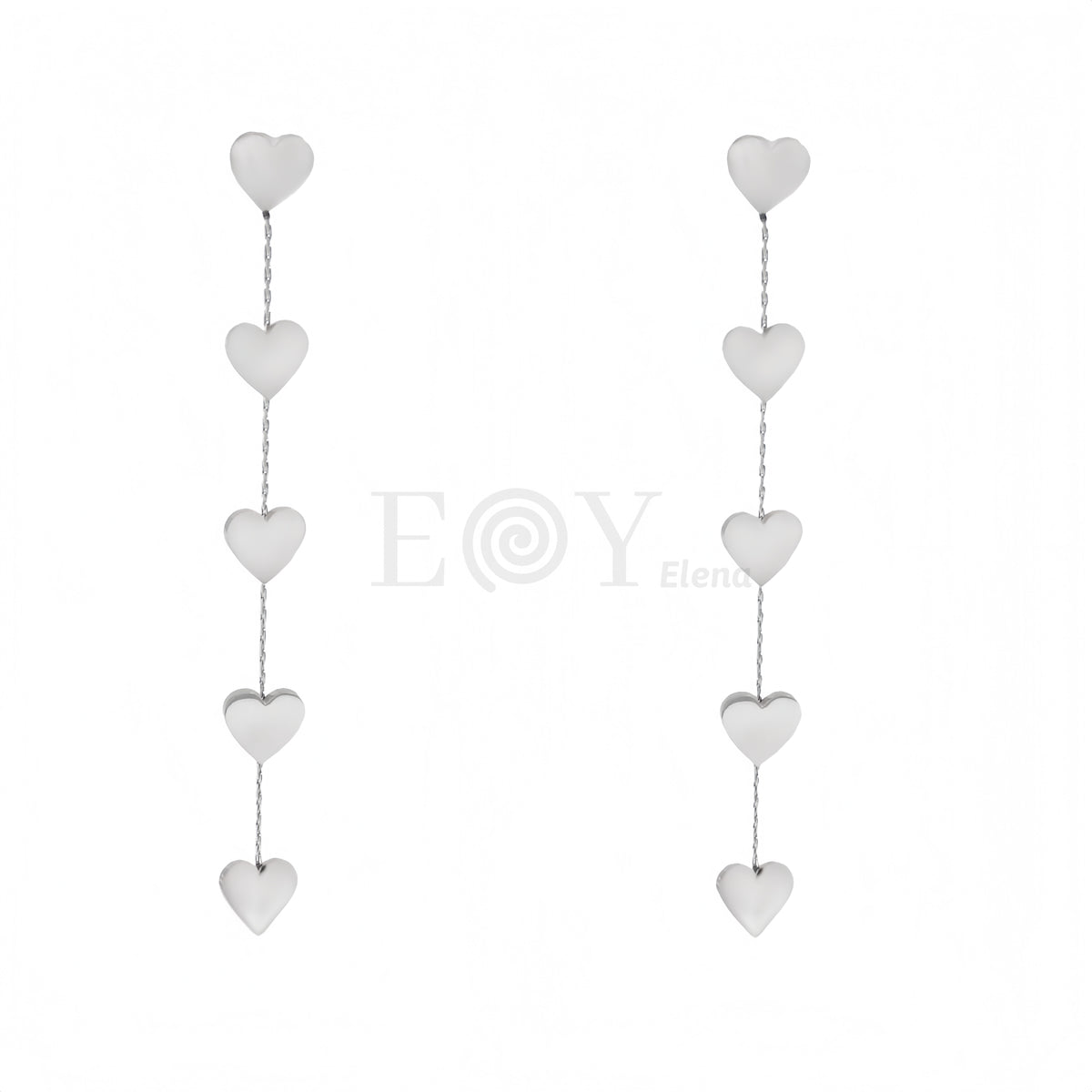 Pendientes cadena corazón
