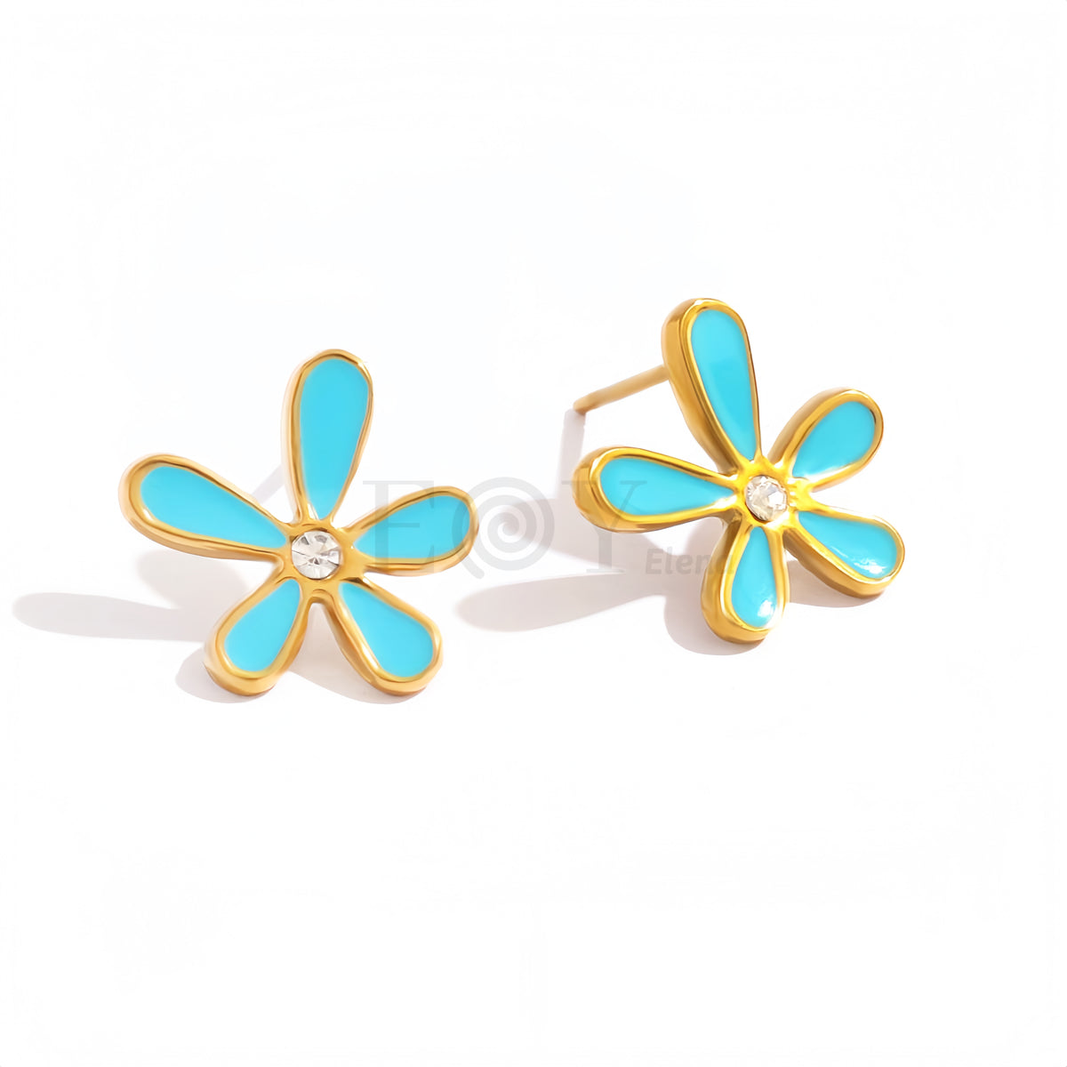 Pendientes flor color