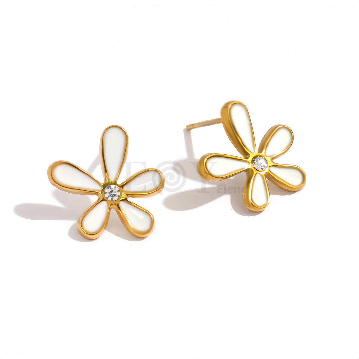 Pendientes flor color