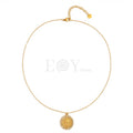 Collar chapa con circonitas