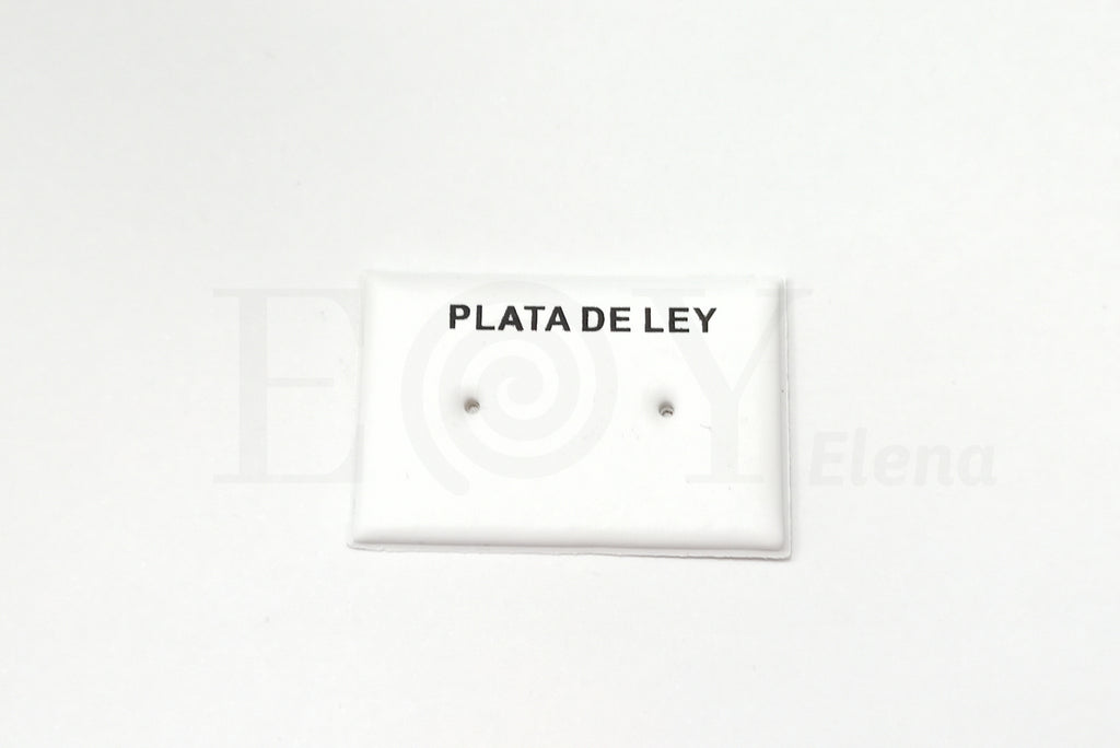 Cartón plata de ley para pendientes de pincho 100uds