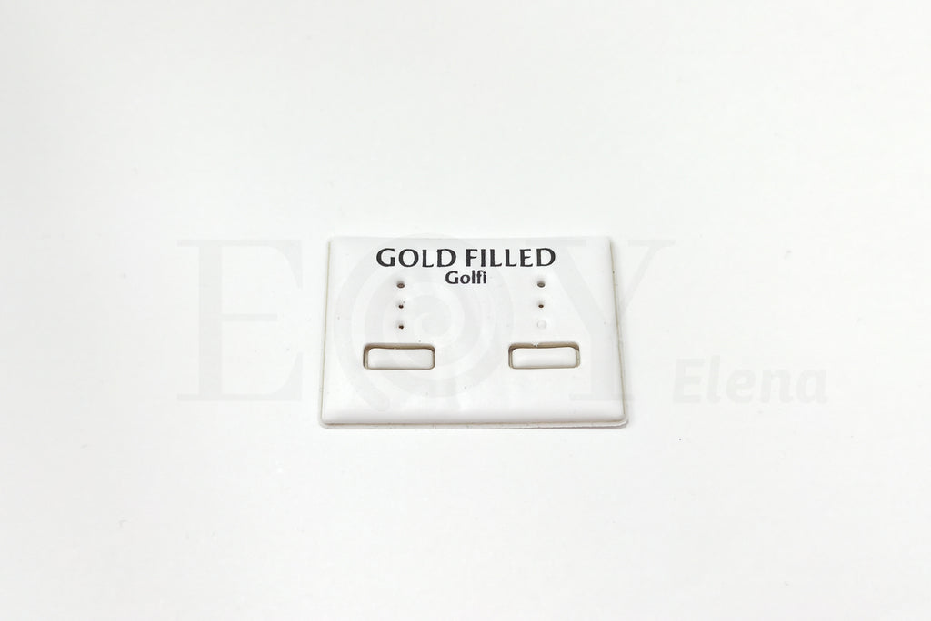 Cartón pequeño goldfield para pendientes de cierre omega 100uds