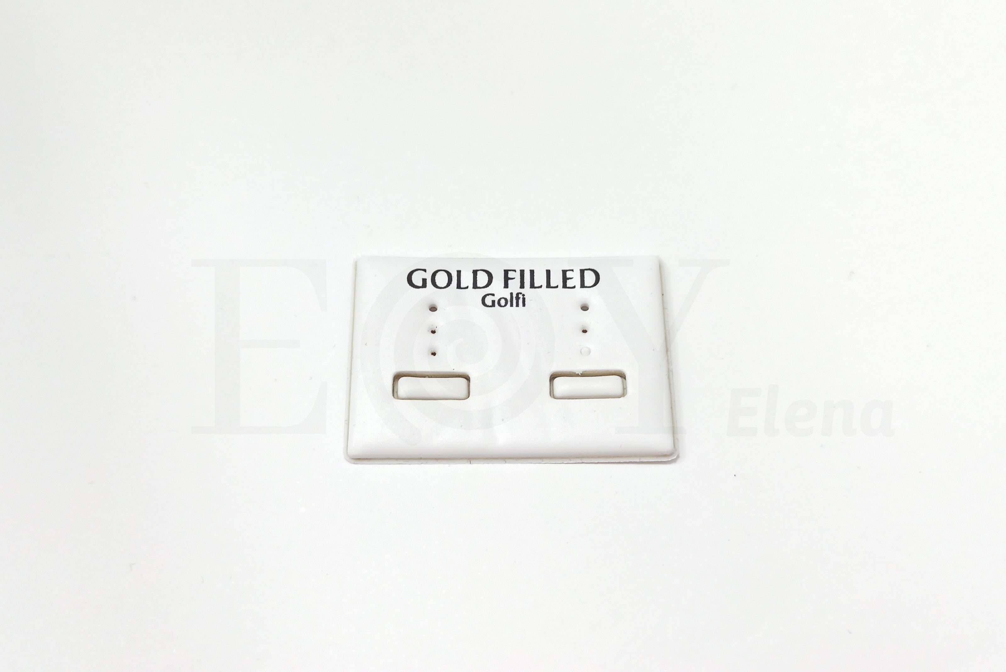 Cartón pequeño goldfield para pendientes de cierre omega 100uds